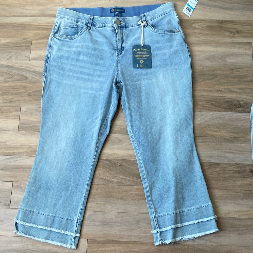 Democracy absolution kick flare jean slimming panels  raw hem boho casual 20W